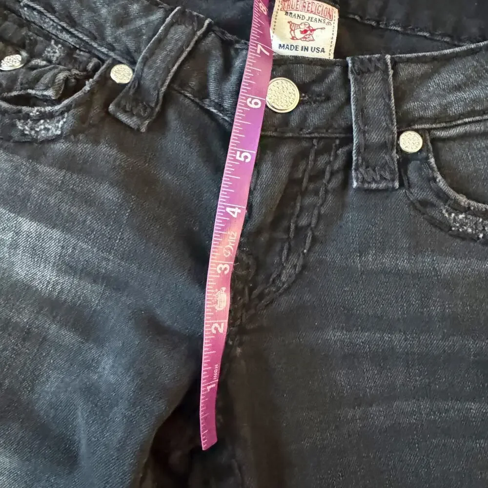 VTG True Religion Jeans Skinny Women’s 26 Black Julie Super T Vintage Biker‎ Y2K - Picture 10 of 15